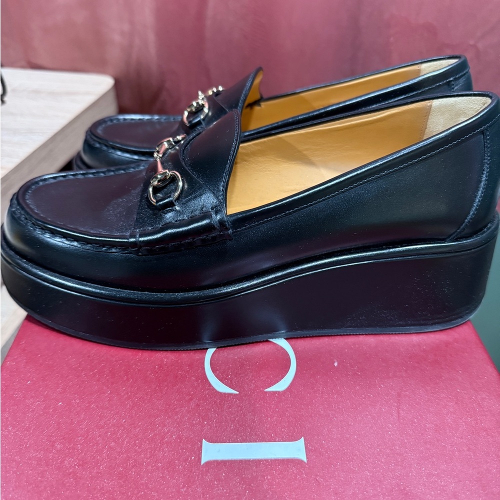 Gucci Platform Leather Loafers